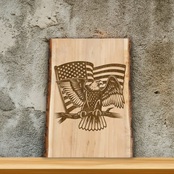 Majestic Eagle With American Flag SVG Design For Laser & Cutting Machines - Image 6