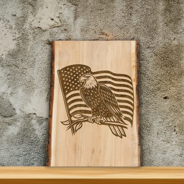 American Eagle with Flag SVG Design For Laser & Cutting Machines - Image 6