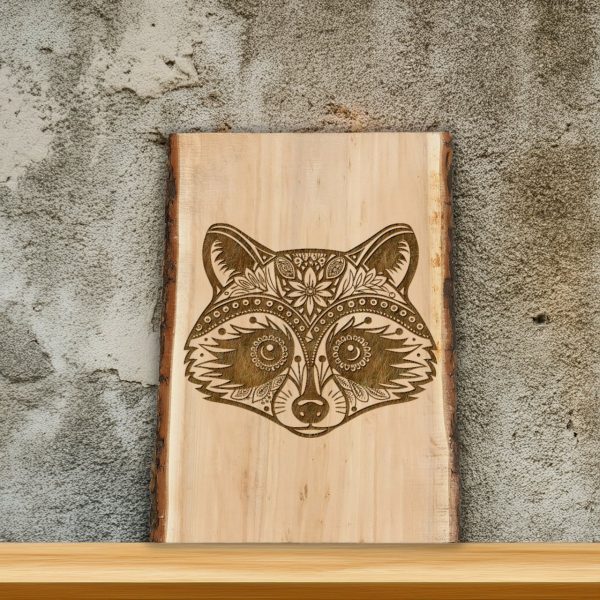 Intricate Raccoon Head Mandala Art Laser SVG Design - Image 4