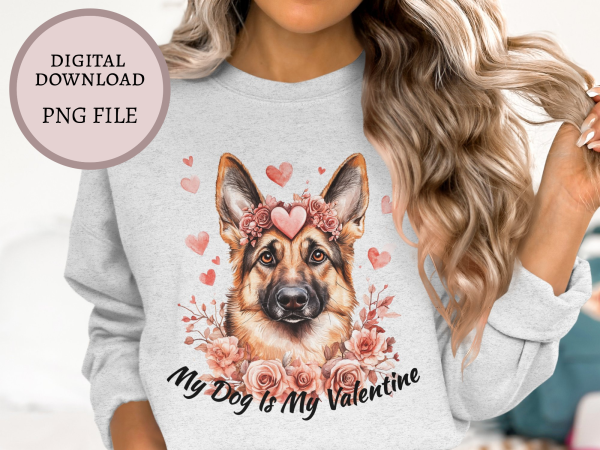 My Dog Is My Valentine Sublimation Design PNG