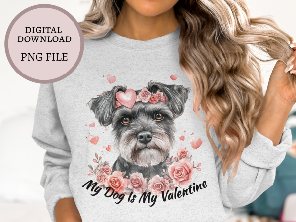 Adorable Dog Valentine Hearts Sublimation Design PNG