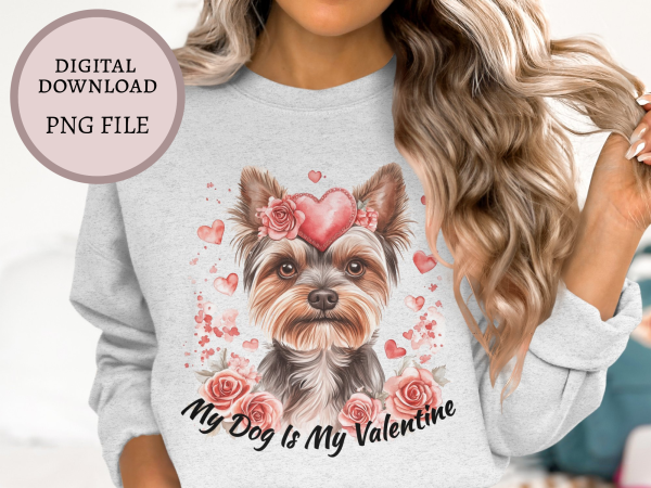 My Dog Is My Valentine Sublimation Design PNG