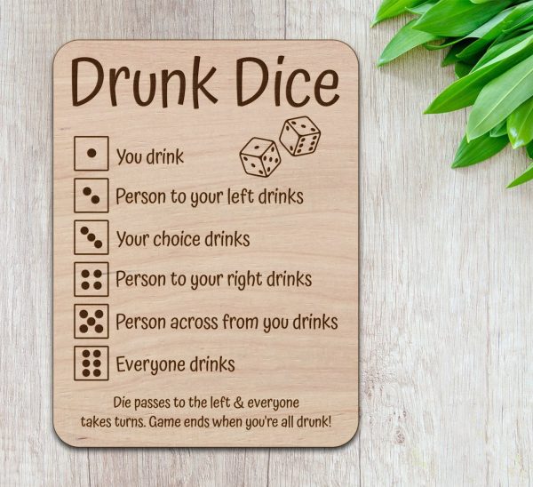 Drunk Dice Game Laser Cut SVG File