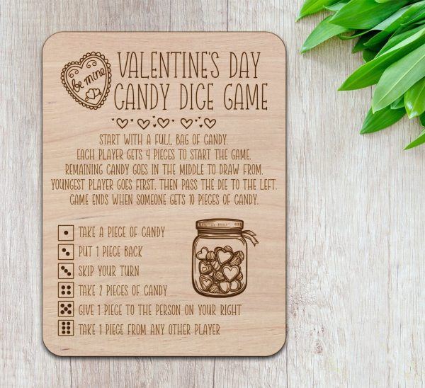 Valentine's Day Candy Dice Game SVG