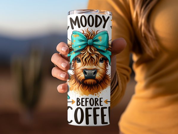 Cute Highland Cow Tumbler Wrap - Image 2