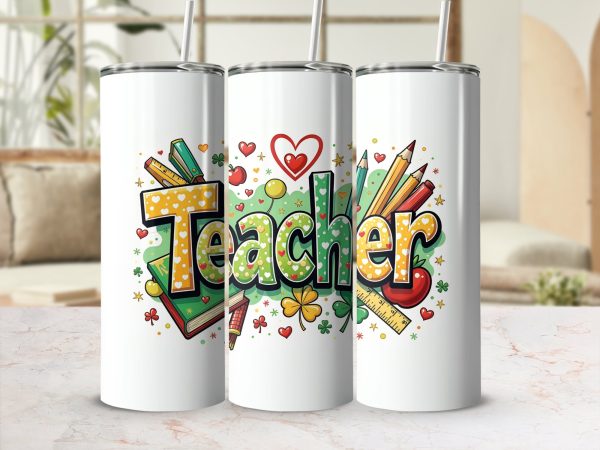 Teacher Skinny Tumbler Wrap - Image 2