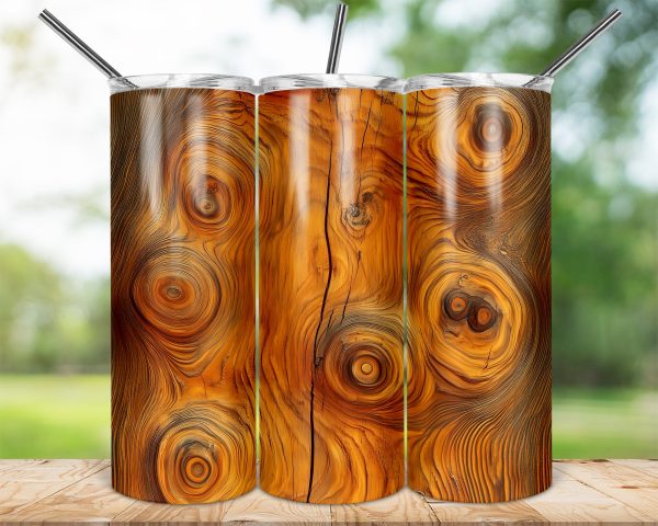 Unique Wood Grain Design for 20oz Sublimation Tumbler Wrap