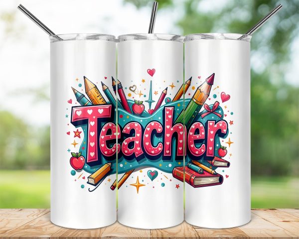 Teacher 20oz Skinny Tumbler Wrap