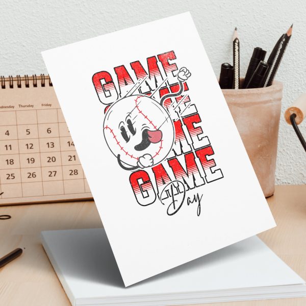 Game Day Baseball Design 300 DPI Transparent PNG Sublimation Design - Image 3