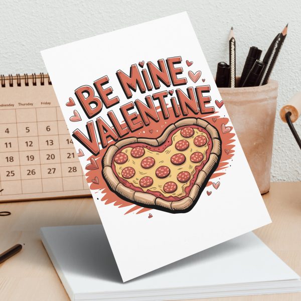 Be Mine Valentine Pizza Heart Design Sublimation Design 300 dpi PNG - Image 4