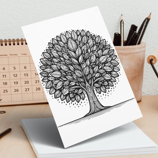 Intricate Tree with Detailed Leaves SVG Design Element File - Image 6