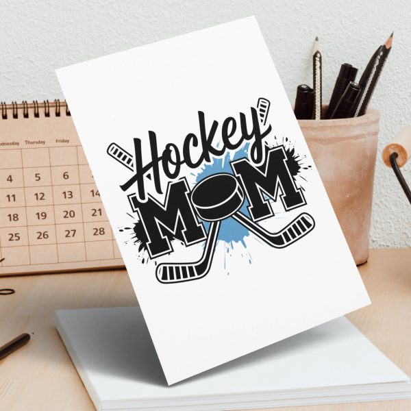 Hockey Mom 300 DPI Transparent PNG Design, Ice Hockey Mom Digital Download, Sports Mom Clipart for Shirts, Totes, Decals - Image 3