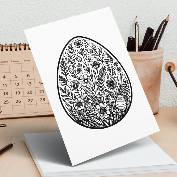 Intricate Easter Egg Floral Pattern SVG Design Element File - Image 6