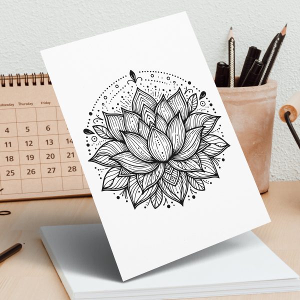 Lotus Flower Mandala SVG File Design Element - Image 4