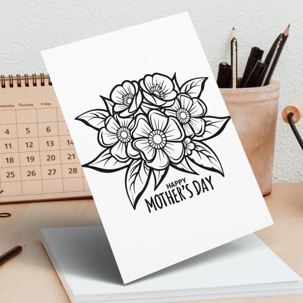 Happy Mother's Day Floral Bouquet SVG File Design Element - Image 7