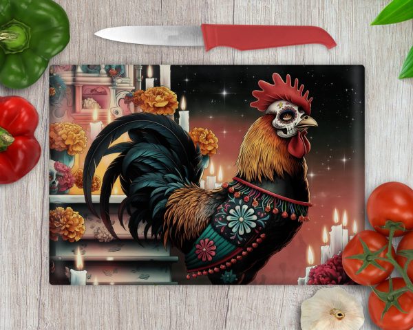 Rooster Day Of The Dead Sublimation PNG Design, Rooster Skull Art Printable, Digital Download for Crafts, Mexican Inspired PNG