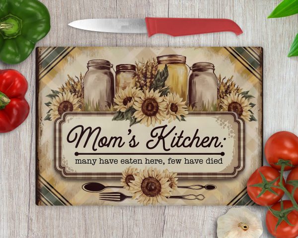 Rustic Sunflower Kitchen Decor Cutting Board Sublimation Design PNG