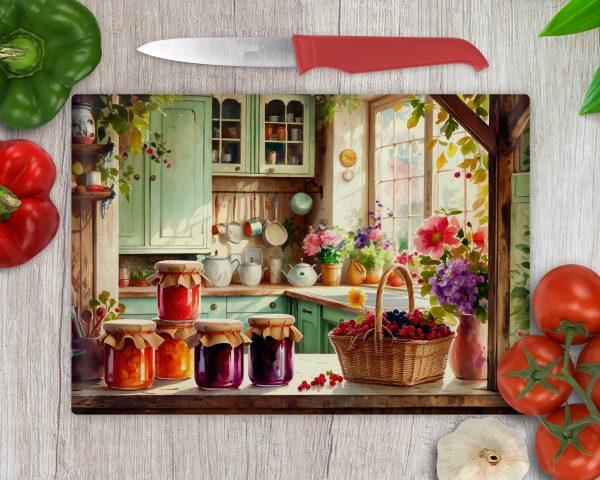 Cozy Vintage Kitchen Cutting Board Sublimation Design PNG