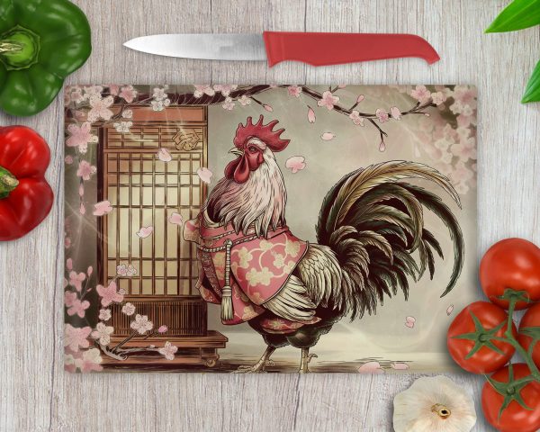 Rooster Sublimation PNG, Rustic Rooster Design, Farmhouse Kitchen Decor, Japanese Cherry Blossom Art, Digital Download Art