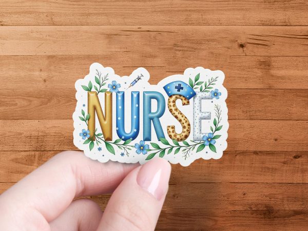 Nurse Floral Letter Art 300DPI Tansparent PNG Sublimation Design - Image 4