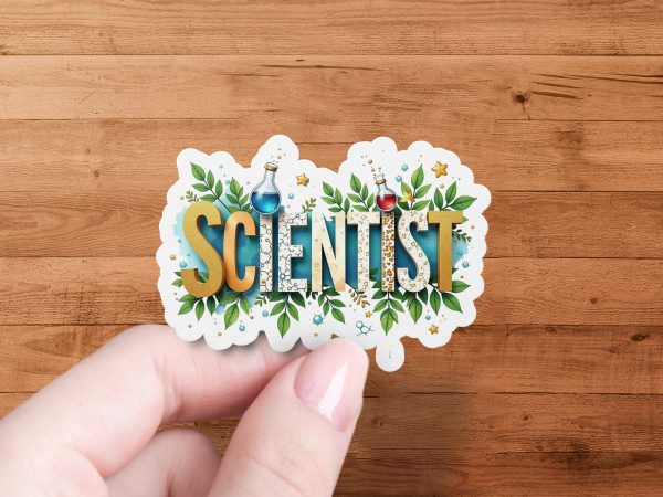 Scientist Decorative Art Illustration 300DPI Tansparent PNG Sublimation Design - Image 4