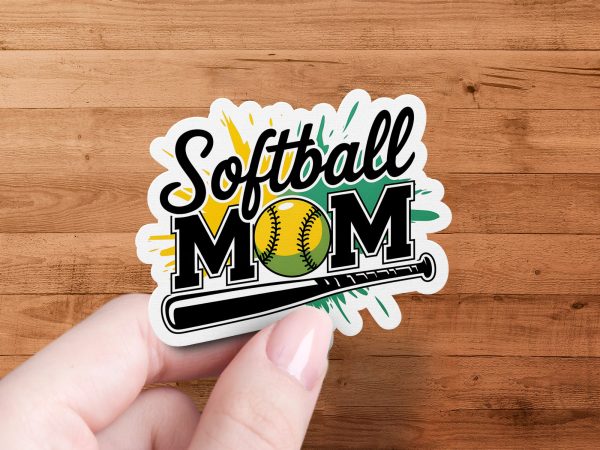 Softball Mom 300 DPI Transparent PNG Design for TShirts Decals Mugs Softball Accessories Vibrant Colors Splash Effect - Image 4