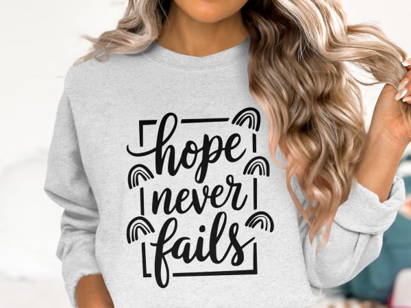 Hope Never Fails Calligraphy SVG Design Element - Image 3