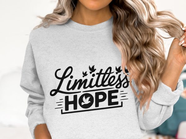 Inspiring Limitless Hope Word Art with Birds SVG Design Element - Image 3