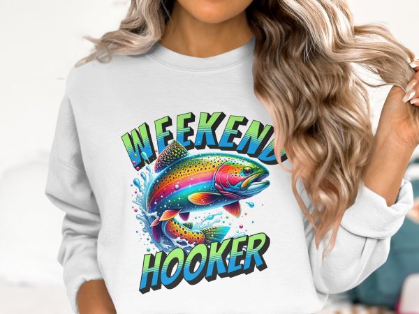 Weekend Hooker Fishing Design 300 DPI Transparent PNG Sublimation Design