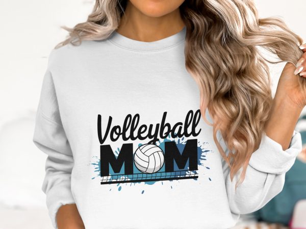 Volleyball Mom PNG Design, Sports Mom Clipart, High Resolution 300 DPI, Transparent Background, Printable Volleyball Art