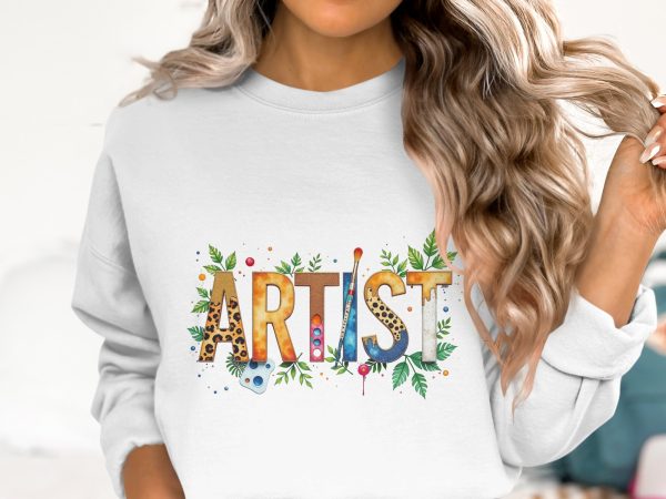 Artistic Text with Paint Design 300DPI Tansparent PNG Sublimation Design