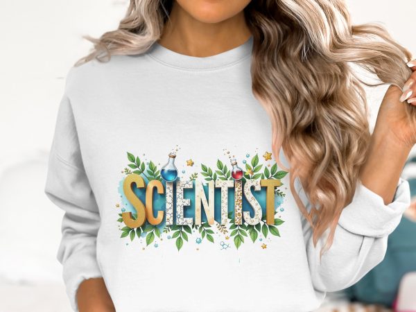 Scientist Decorative Art Illustration 300DPI Tansparent PNG Sublimation Design