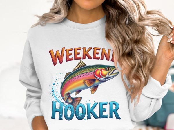 Weekend Hooker Fishing Graphic 300DPI Tansparent PNG Sublimation Design