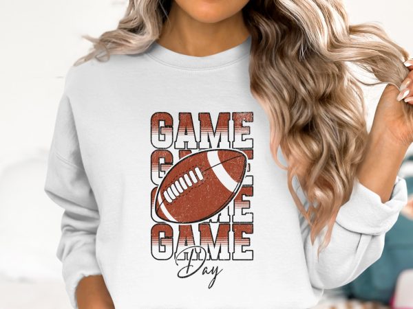 Game Day Football Themed 300 DPI Transparent PNG Sublimation Design