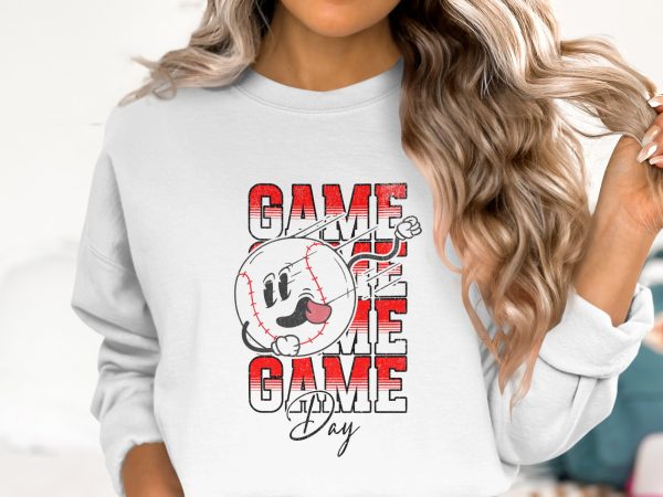 Game Day Baseball Design 300 DPI Transparent PNG Sublimation Design