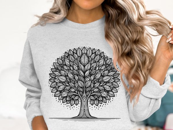 Intricate Tree with Detailed Leaves SVG Design Element File - Image 2