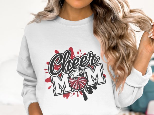 Cheer Mom Design, Cheerleading Mom PNG, Cheer Mom Sublimation, Cheer Mom Transparent PNG, Cheer Design