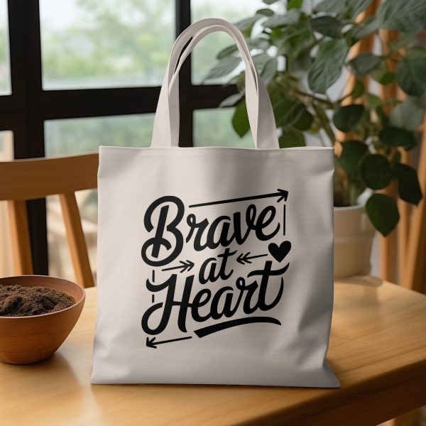 Brave at Heart Inspirational Typography SVG Design Element - Image 5