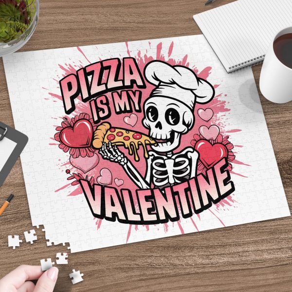 Pizza Is My Valentine Skeleton Sublimation Design 300 dpi PNG - Image 5