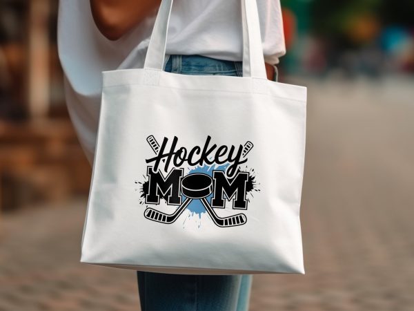 Hockey Mom 300 DPI Transparent PNG Design, Ice Hockey Mom Digital Download, Sports Mom Clipart for Shirts, Totes, Decals - Image 2