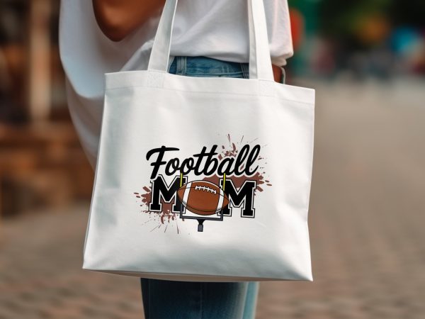 Football Mom Clipart, Football PNG Design, 300 DPI Transparent Background, Football Mom Sublimation, Sports Mom Graphic - Image 2