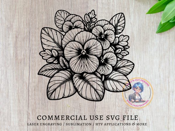 Intricate Floral Bouquet Artwork SVG File Design Element