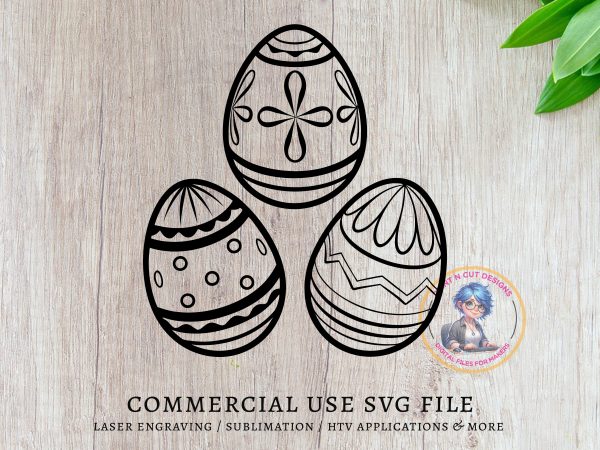 Decorative Easter Eggs Illustration SVG File Design Element