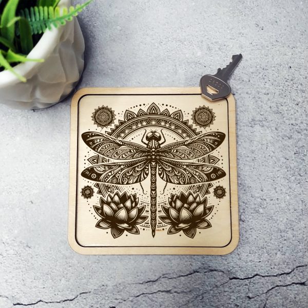 Intricate Dragonfly And Lotus Mandala SVG Design Element - Image 2