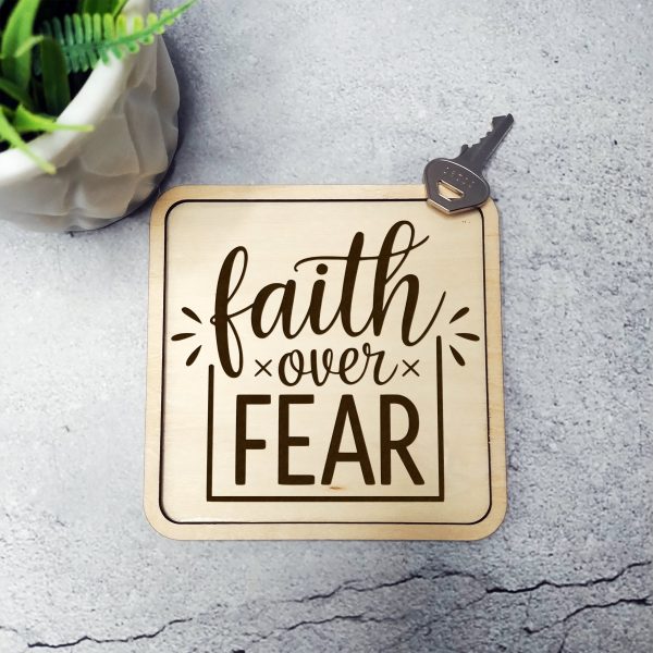 Faith Over Fear Inspirational Quote SVG Design Element - Image 2