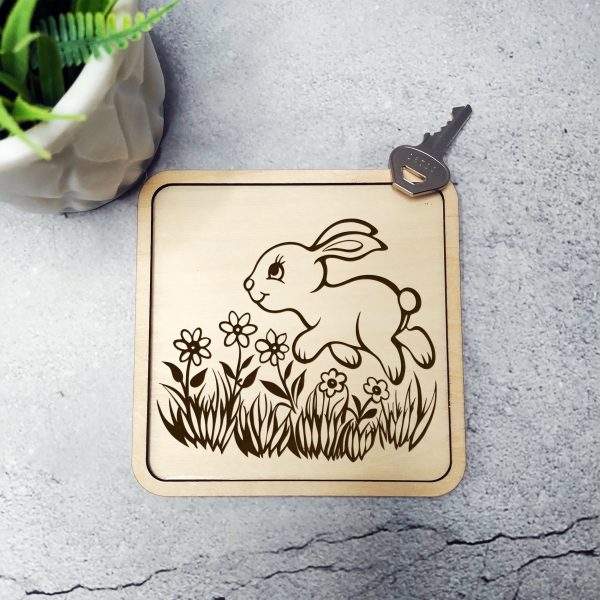 Cute Bunny Hopping with Flowers SVG Design Element File - Image 5