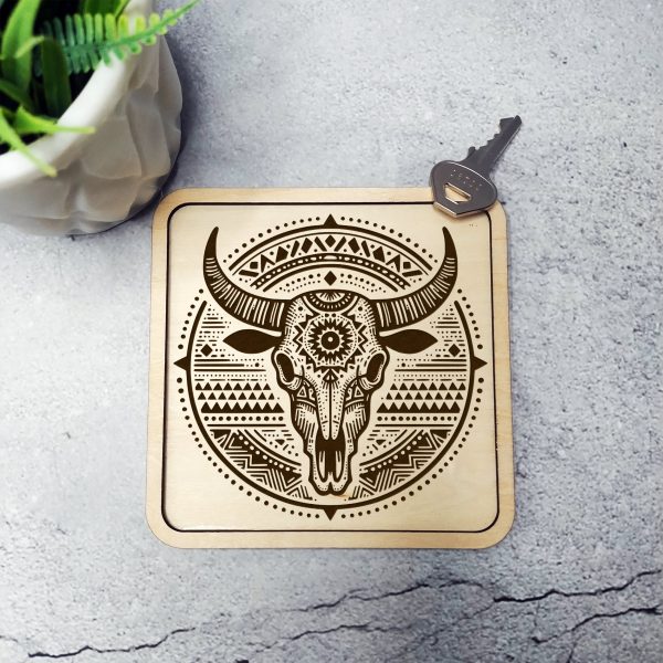 Intricate Tribal Bull Skull Mandala SVG Design Element - Image 2