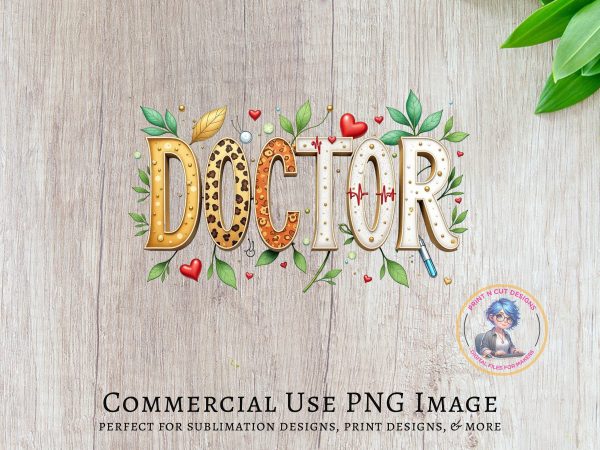 Doctor Themed Artwork 300DPI Tansparent PNG Sublimation Design - Image 5