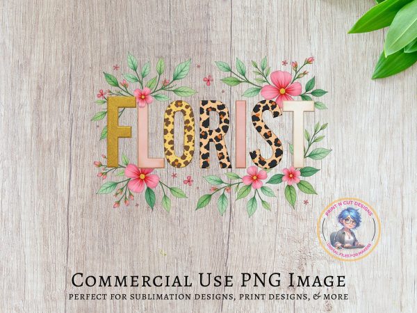 Florist Leopard Print Floral Design 300DPI Tansparent PNG Sublimation Design - Image 5