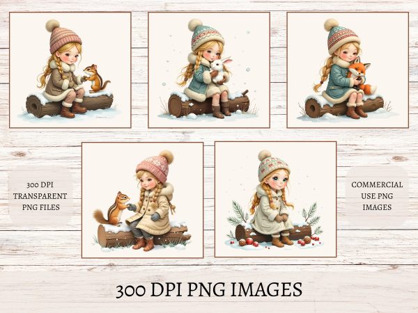 10 Image Winter Wonderland Clipart Bundle